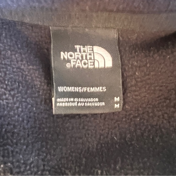 The North Face Women's Cream and Black Fleece Hoodie SZ M - Picture 4 of 4